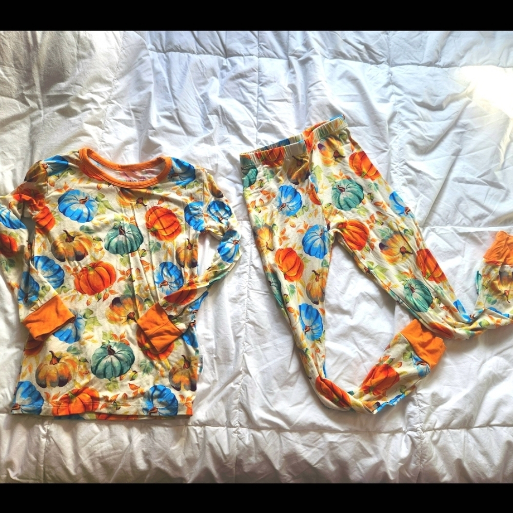 4T Bamboo Pumpkin Pjs